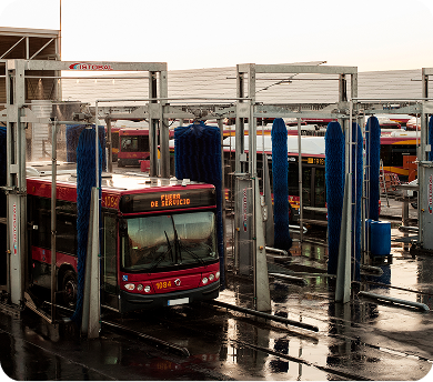 puente lavado buses ISTOBAL